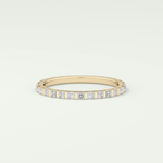 0.54 TCW Princess Shaped Lab Grown Diamond Wedding Band