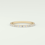 0.54 TCW Princess Shaped Lab Grown Diamond Wedding Band
