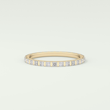 0.54 TCW Princess Shaped Lab Grown Diamond Wedding Band
