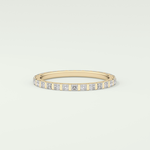 0.54 TCW Princess Shaped Lab Grown Diamond Wedding Band
