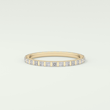 0.54 TCW Princess Shaped Lab Grown Diamond Wedding Band