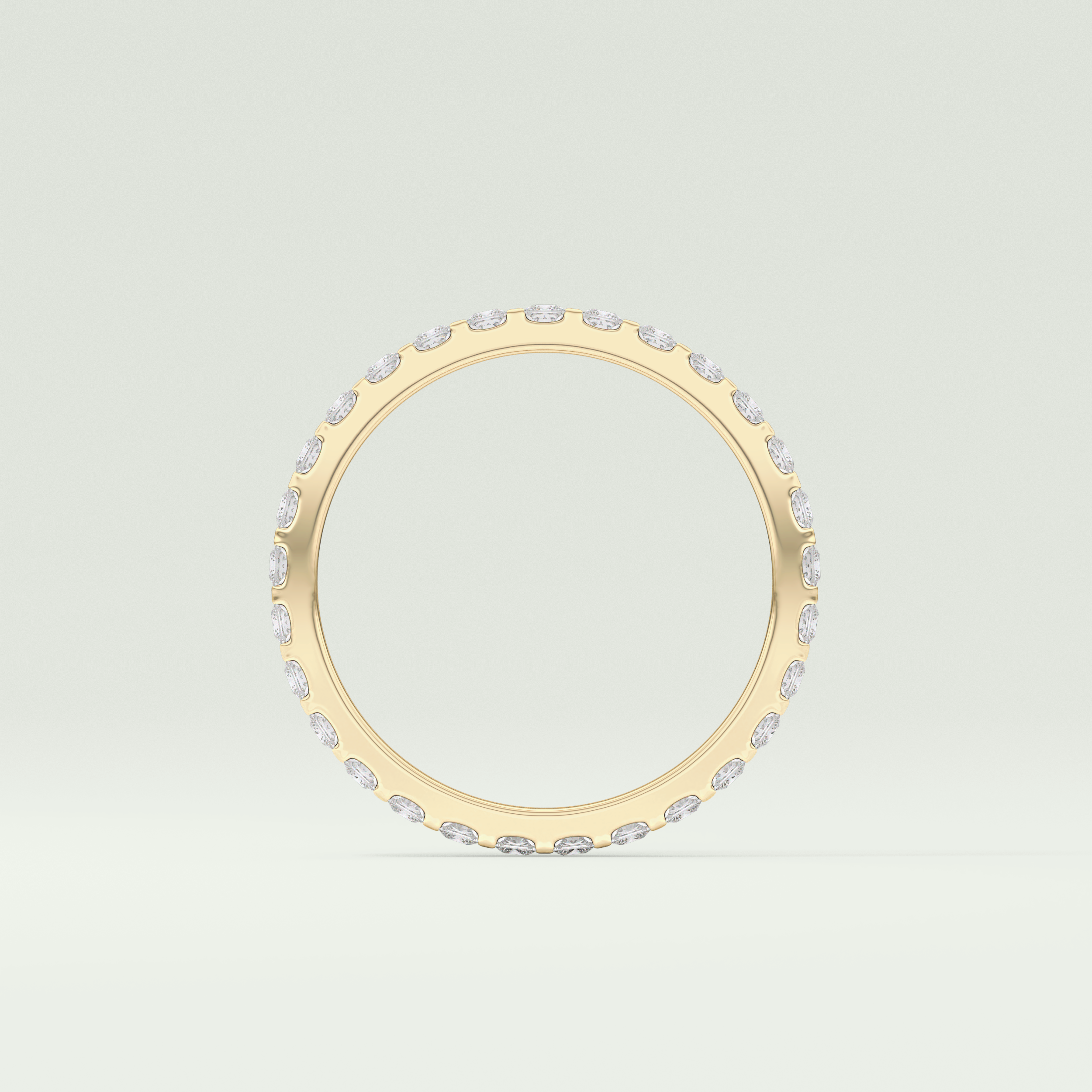 0.54 TCW Princess Shaped Lab Grown Diamond Wedding Band