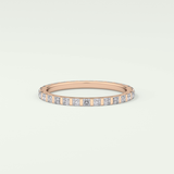 0.54 TCW Princess Shaped Lab Grown Diamond Wedding Band
