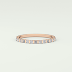 0.54 TCW Princess Shaped Lab Grown Diamond Wedding Band