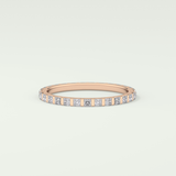 0.54 TCW Princess Shaped Lab Grown Diamond Wedding Band