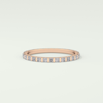 0.54 TCW Princess Shaped Lab Grown Diamond Wedding Band