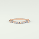 0.54 TCW Princess Shaped Lab Grown Diamond Wedding Band