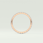 0.54 TCW Princess Shaped Lab Grown Diamond Wedding Band