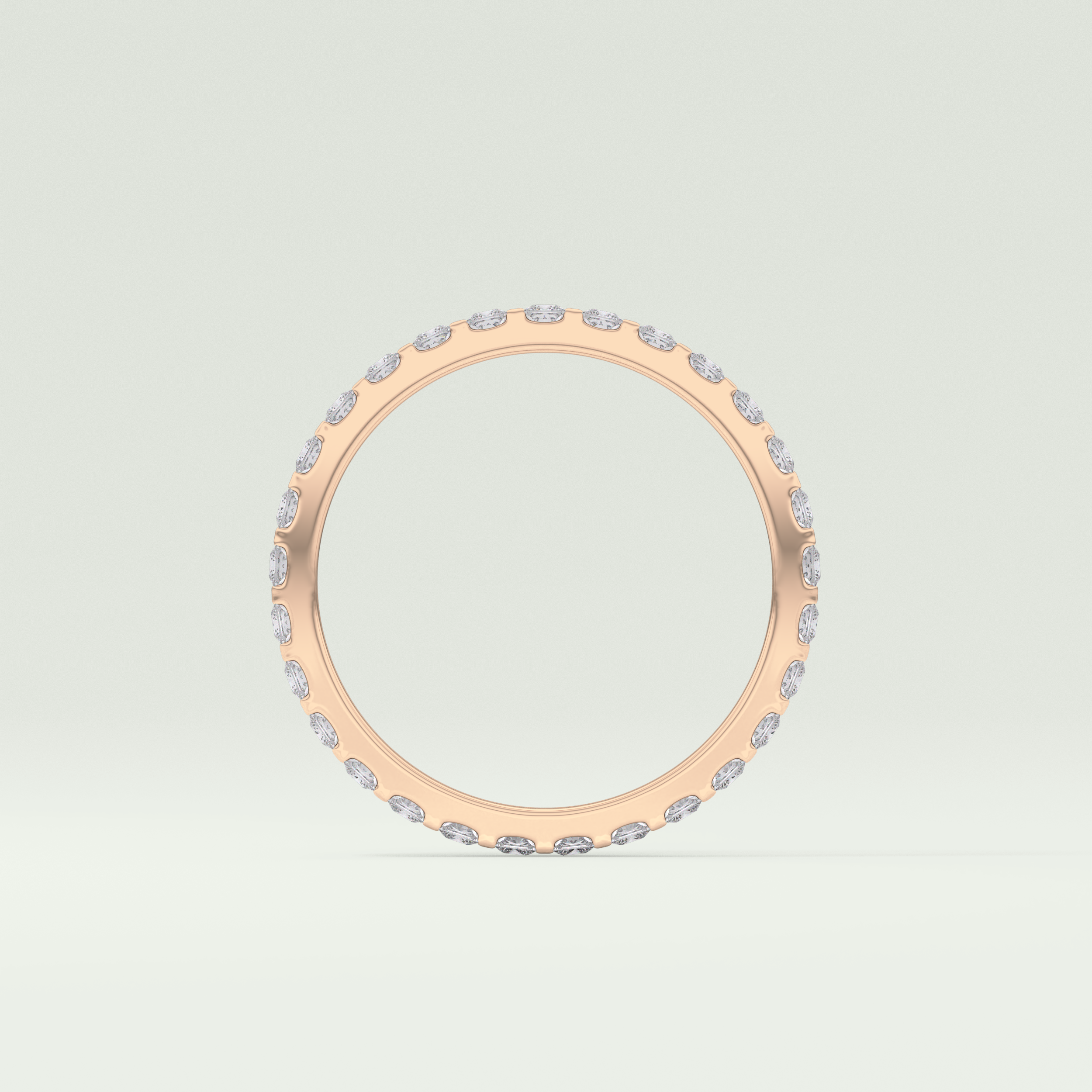0.54 TCW Princess Shaped Lab Grown Diamond Wedding Band