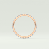 0.54 TCW Princess Shaped Moissanite Wedding Band