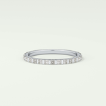 0.54 TCW Princess Shaped Lab Grown Diamond Wedding Band