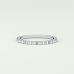 0.54 TCW Princess Shaped Lab Grown Diamond Wedding Band