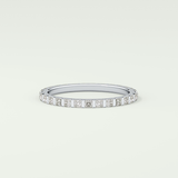 0.54 TCW Princess Shaped Lab Grown Diamond Wedding Band