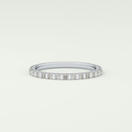 0.54 TCW Princess Shaped Lab Grown Diamond Wedding Band