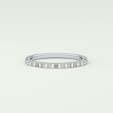 0.54 TCW Princess Shaped Lab Grown Diamond Wedding Band