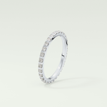 0.54 TCW Princess Shaped Lab Grown Diamond Wedding Band