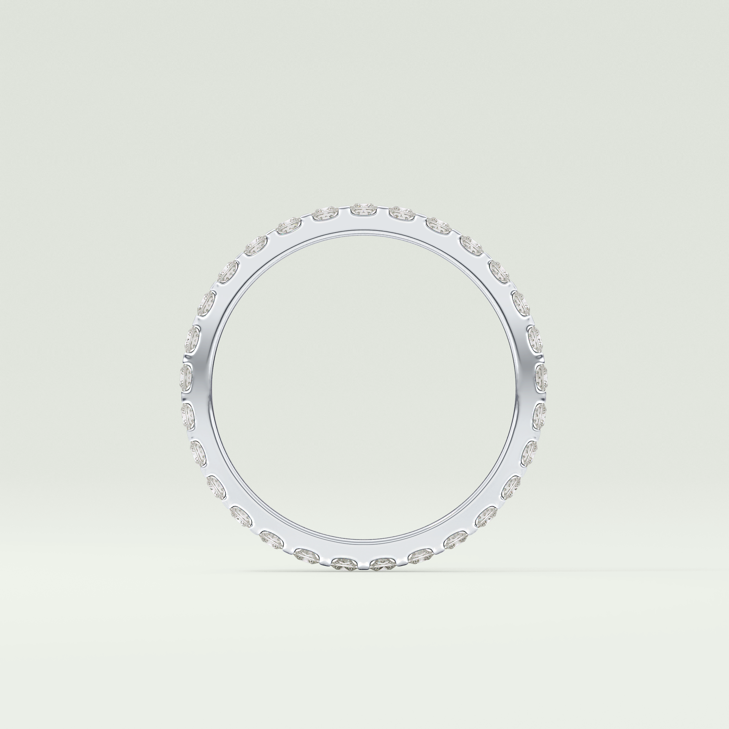 0.54 TCW Princess Shaped Lab Grown Diamond Wedding Band