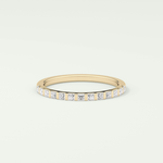 0.54 TCW Princess Shaped Lab Grown Diamond Wedding Band
