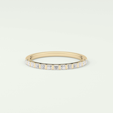 0.54 TCW Princess Shaped Lab Grown Diamond Wedding Band