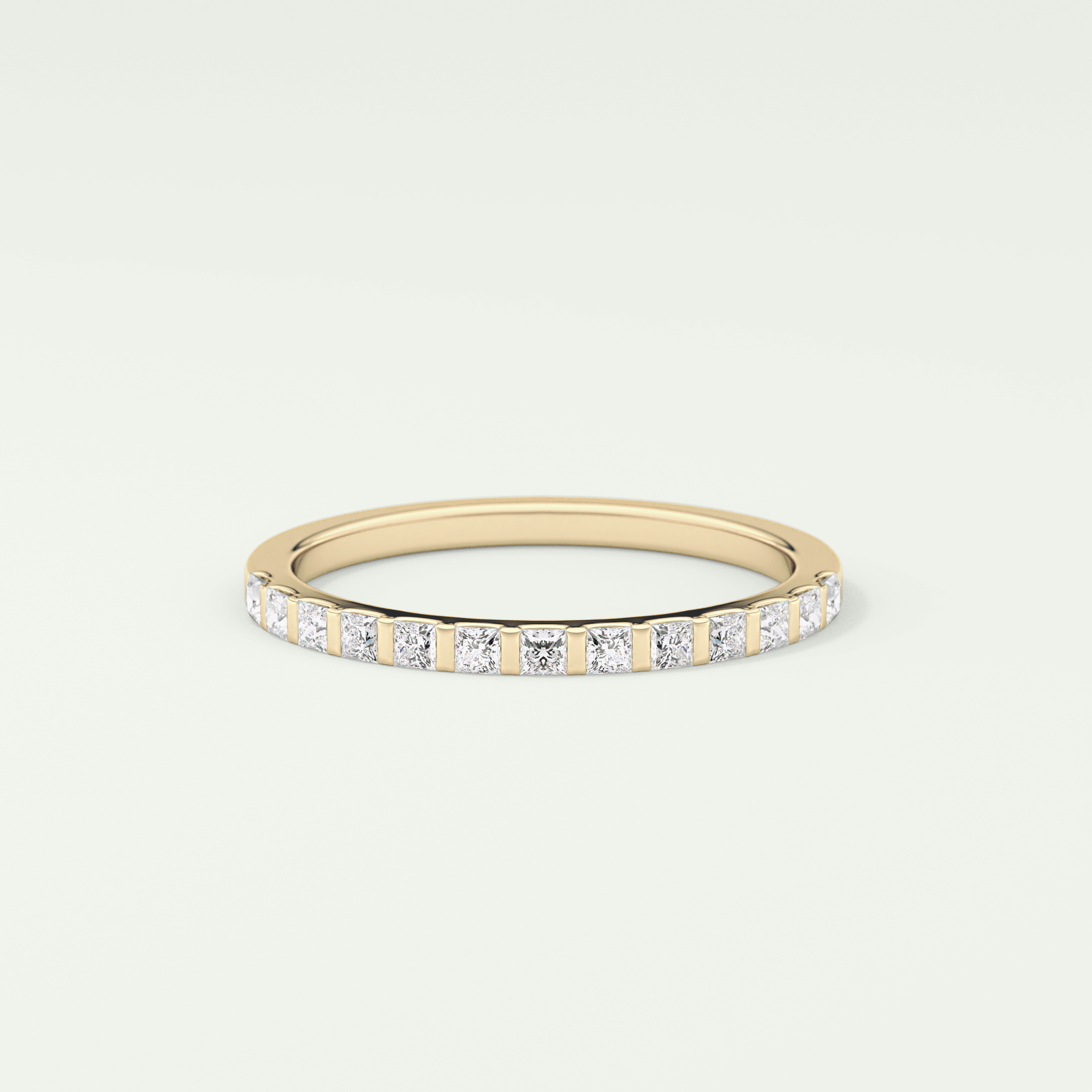 0.54 TCW Princess Shaped Lab Grown Diamond Wedding Band