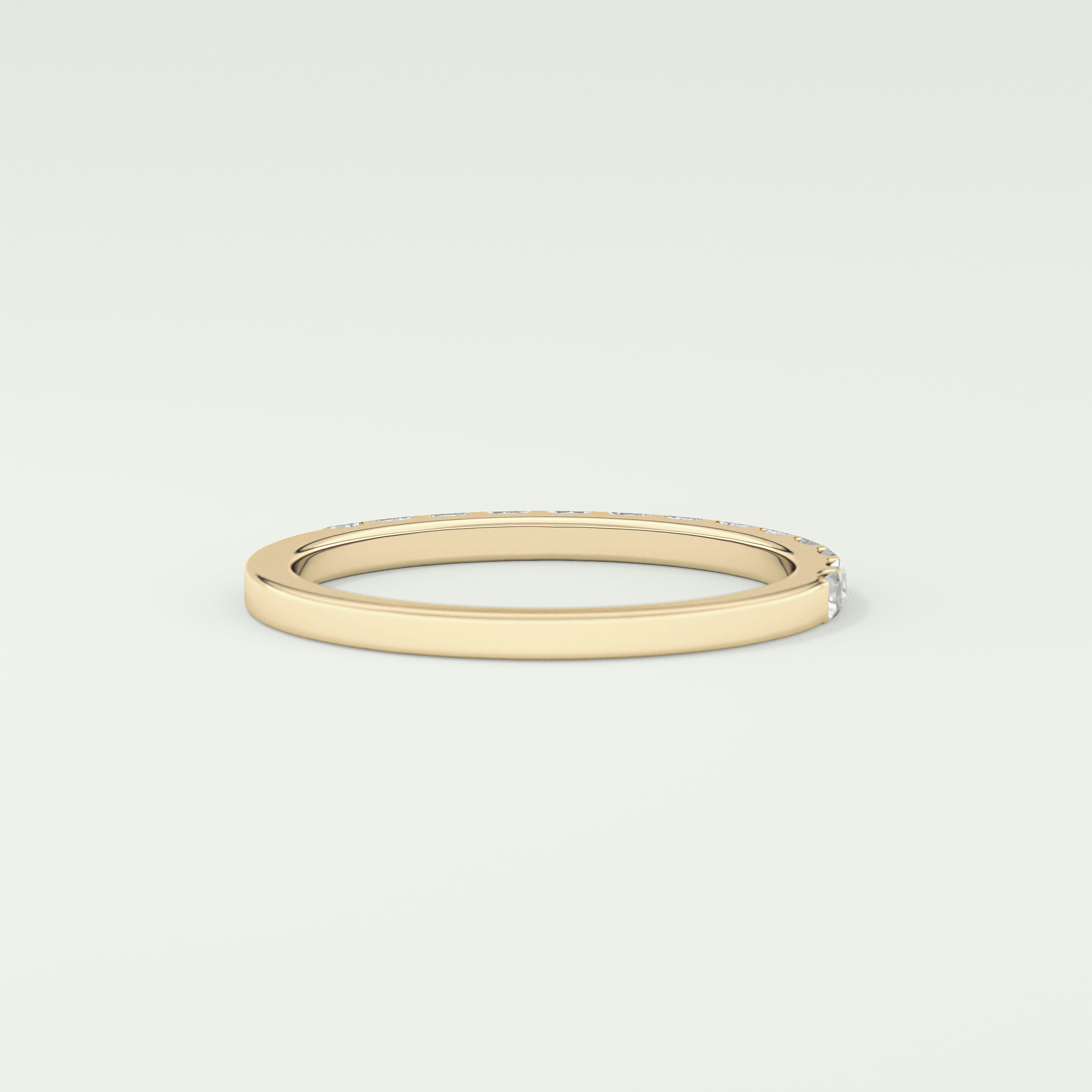 0.54 TCW Princess Shaped Lab Grown Diamond Wedding Band
