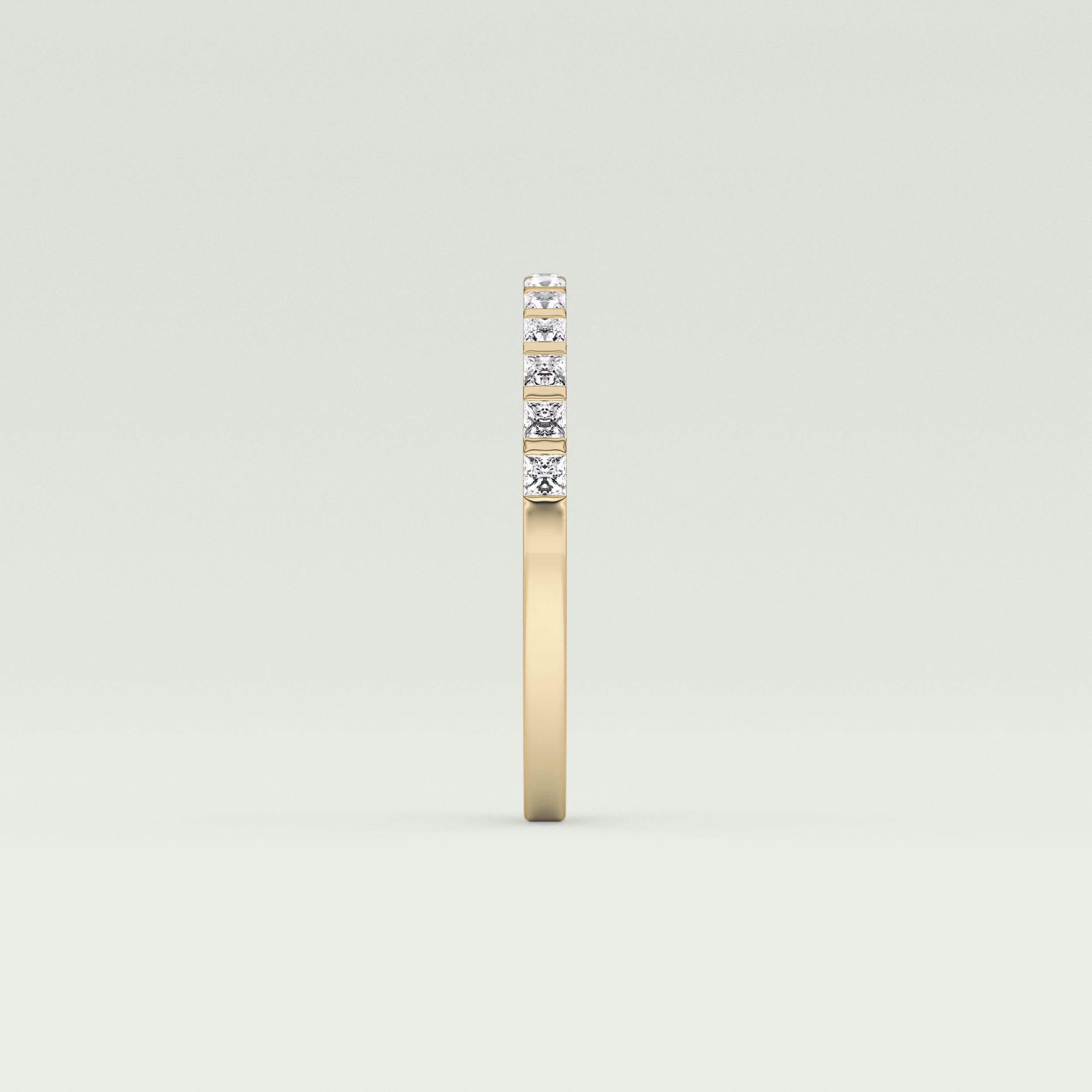 0.54 TCW Princess Shaped Lab Grown Diamond Wedding Band