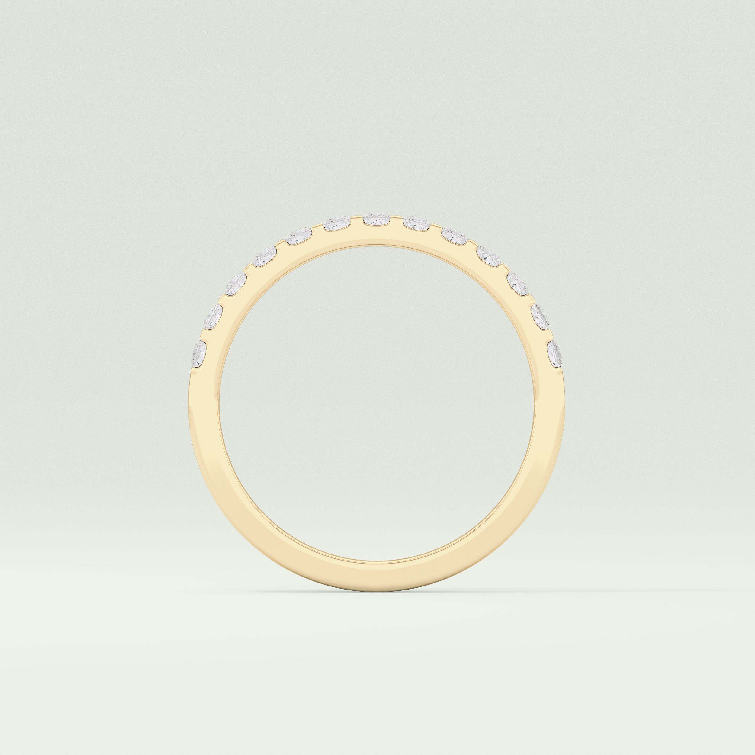 0.54 TCW Princess Shaped Lab Grown Diamond Wedding Band