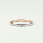 0.54 TCW Princess Shaped Lab Grown Diamond Wedding Band