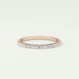 0.54 TCW Princess Shaped Lab Grown Diamond Wedding Band