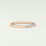 0.54 TCW Princess Shaped Lab Grown Diamond Wedding Band