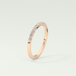 0.54 TCW Princess Shaped Lab Grown Diamond Wedding Band