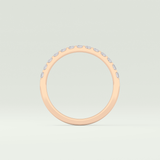 0.54 TCW Princess Shaped Lab Grown Diamond Wedding Band