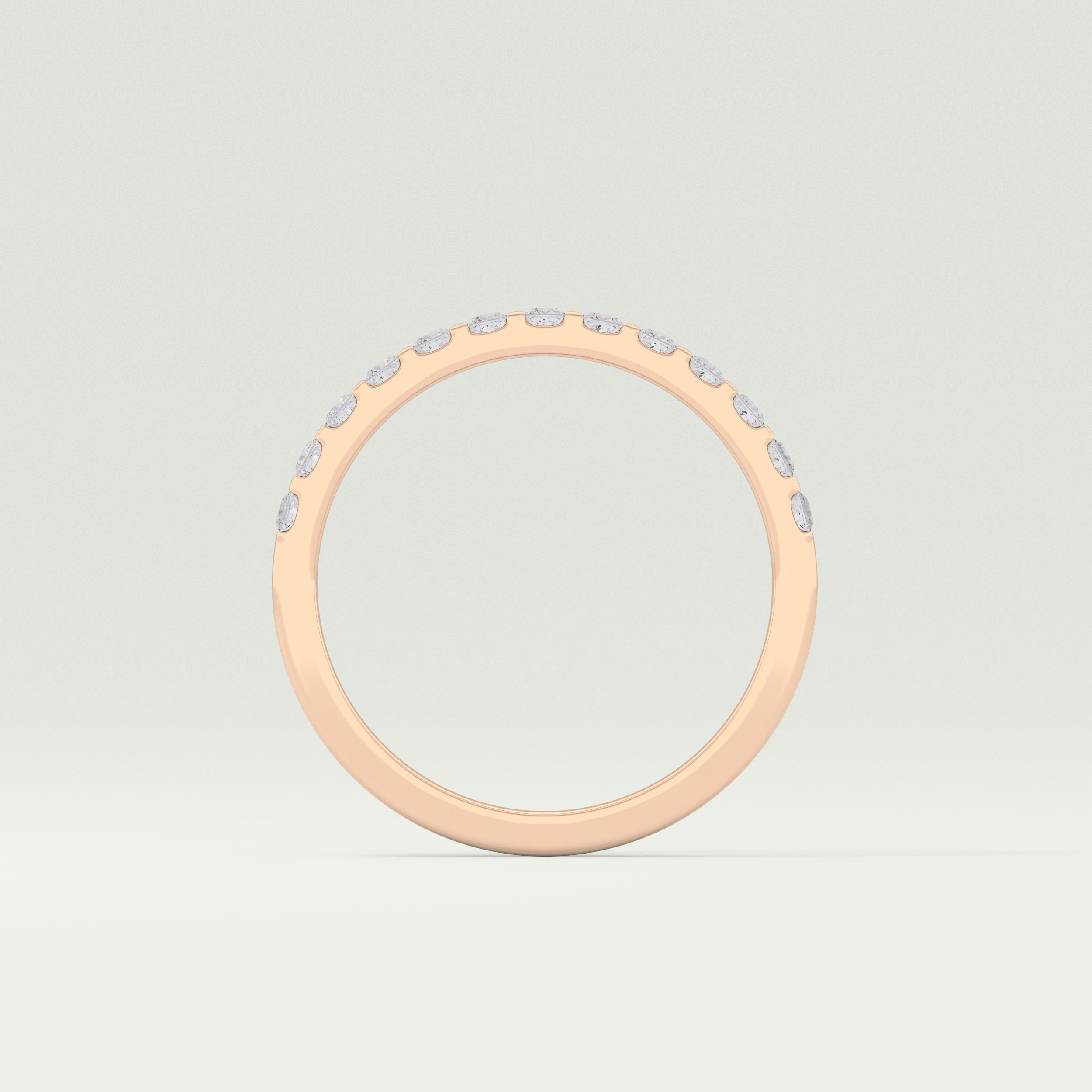 0.54 TCW Princess Shaped Lab Grown Diamond Wedding Band