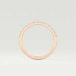 0.54 TCW Princess Shaped Moissanite Wedding Band