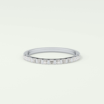 0.54 TCW Princess Shaped Lab Grown Diamond Wedding Band
