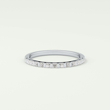 0.54 TCW Princess Shaped Lab Grown Diamond Wedding Band