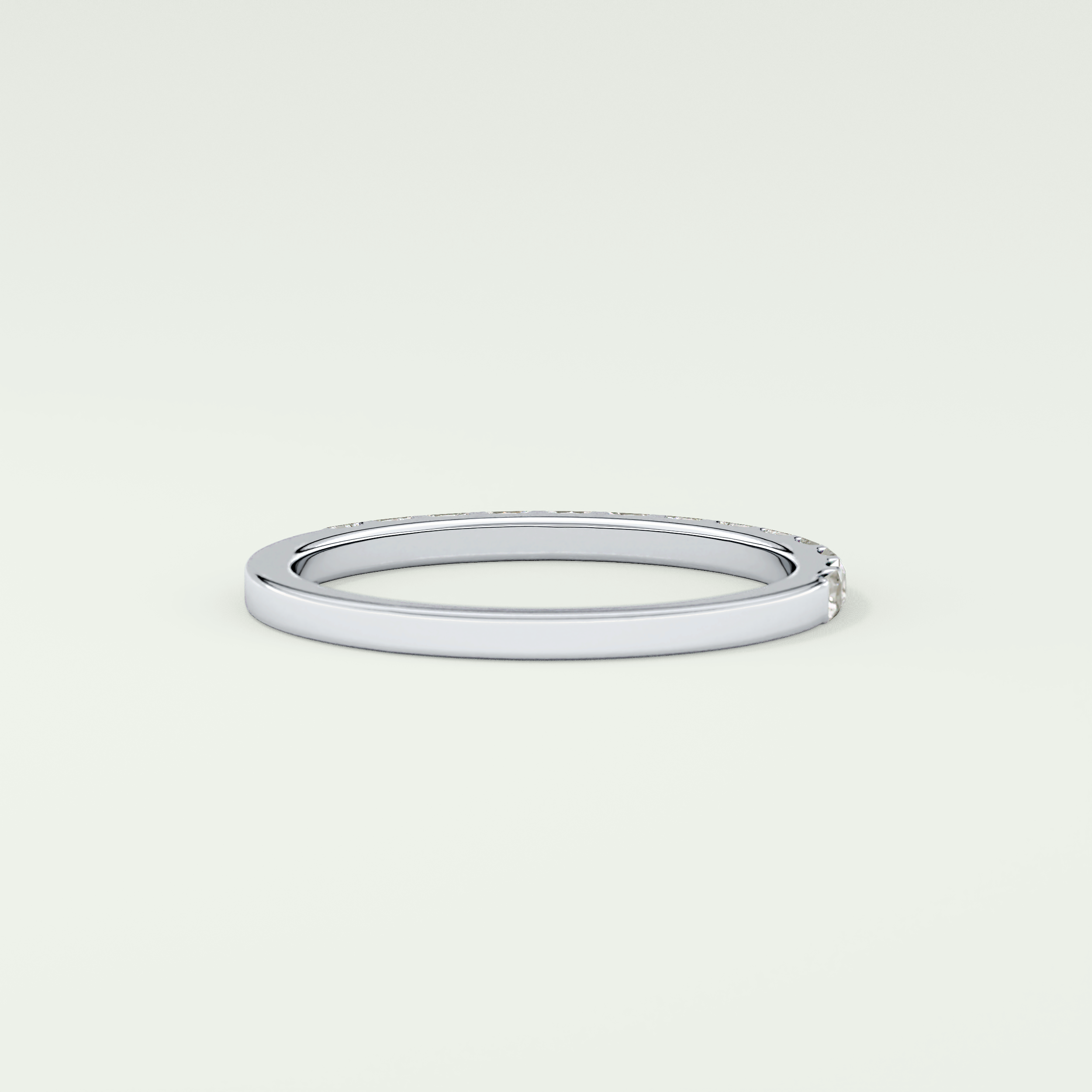 0.54 TCW Princess Shaped Lab Grown Diamond Wedding Band