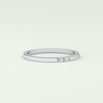 0.54 TCW Princess Shaped Lab Grown Diamond Wedding Band