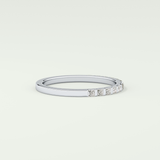 0.54 TCW Princess Shaped Lab Grown Diamond Wedding Band