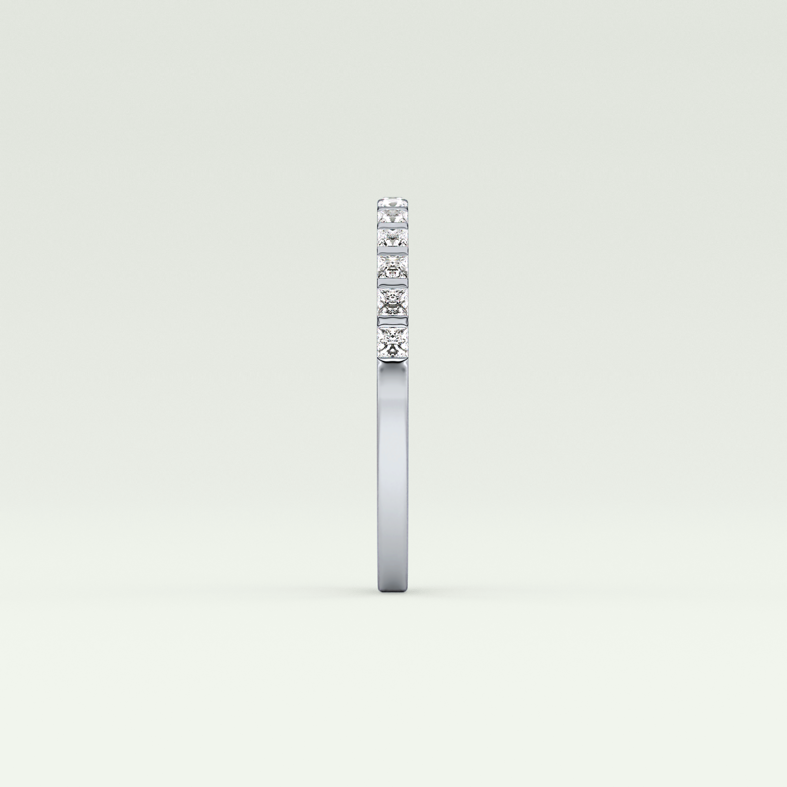 0.54 TCW Princess Shaped Lab Grown Diamond Wedding Band