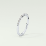 0.54 TCW Princess Shaped Lab Grown Diamond Wedding Band
