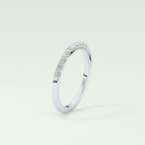 0.54 TCW Princess Shaped Lab Grown Diamond Wedding Band