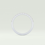 0.54 TCW Princess Shaped Lab Grown Diamond Wedding Band