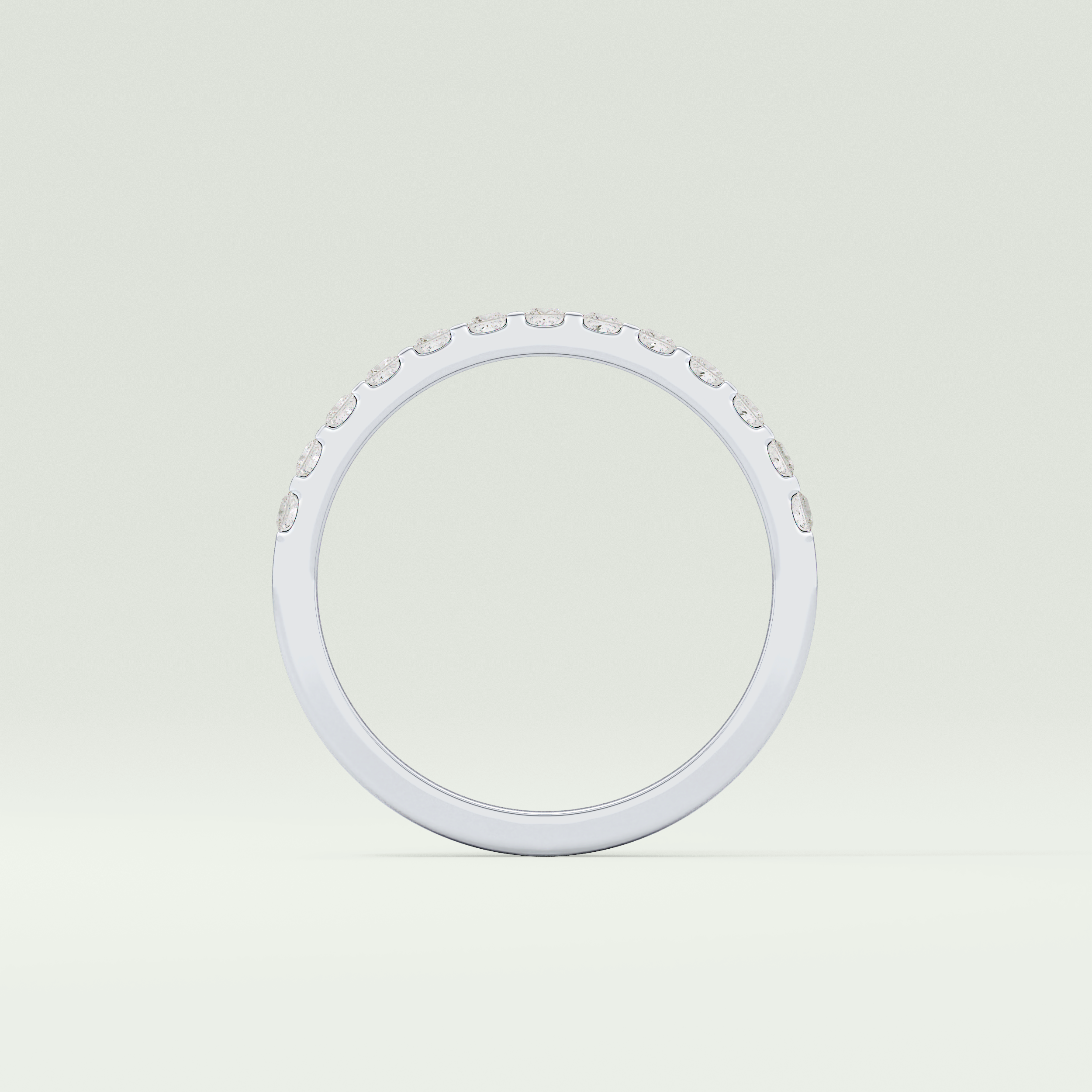 0.54 TCW Princess Shaped Lab Grown Diamond Wedding Band