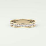 0.7 TCW Round Shaped Lab Grown Diamond Wedding Band