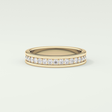 0.7 TCW Round Shaped Lab Grown Diamond Wedding Band