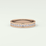 0.7 TCW Round Shaped Lab Grown Diamond Wedding Band