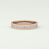 0.7 TCW Round Shaped Lab Grown Diamond Wedding Band