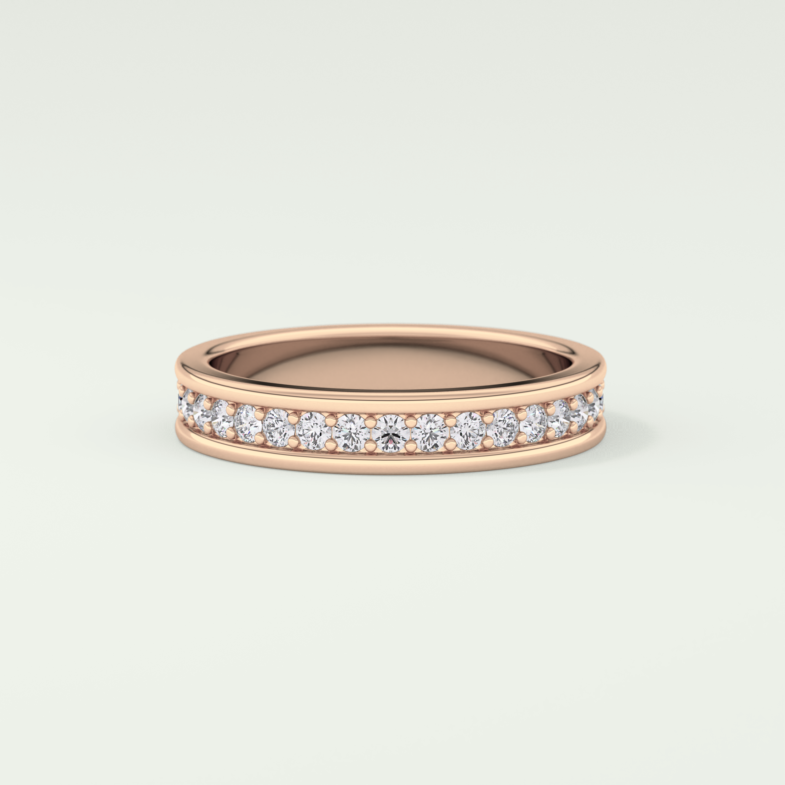 0.7 TCW Round Shaped Lab Grown Diamond Wedding Band