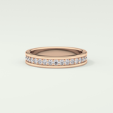0.7 TCW Round Shaped Lab Grown Diamond Wedding Band